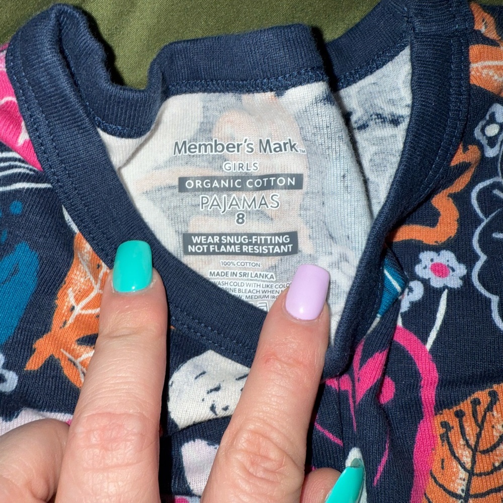 Member's Mark Girls Organic Cotton Pajamas